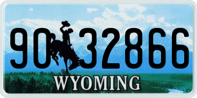 WY license plate 9032866