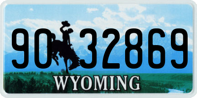 WY license plate 9032869
