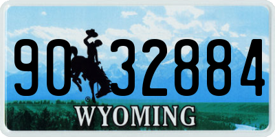 WY license plate 9032884
