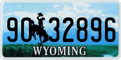WY license plate 9032896