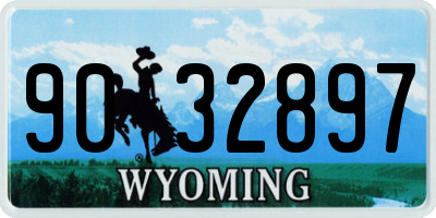 WY license plate 9032897