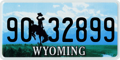 WY license plate 9032899