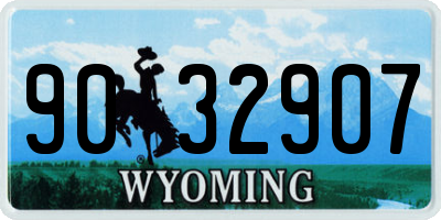WY license plate 9032907
