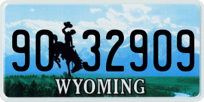 WY license plate 9032909