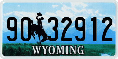 WY license plate 9032912
