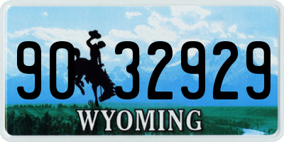 WY license plate 9032929