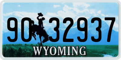 WY license plate 9032937