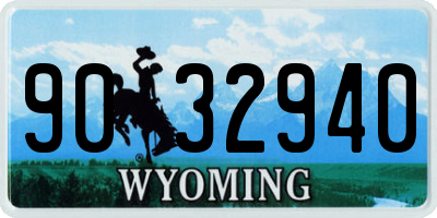 WY license plate 9032940
