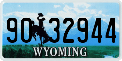 WY license plate 9032944