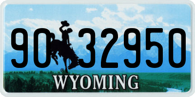 WY license plate 9032950