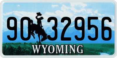 WY license plate 9032956