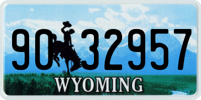 WY license plate 9032957