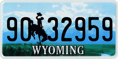 WY license plate 9032959