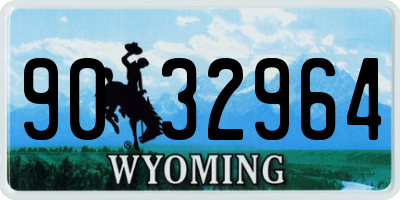 WY license plate 9032964