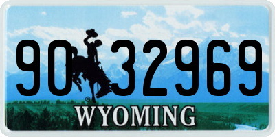 WY license plate 9032969