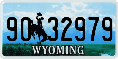 WY license plate 9032979