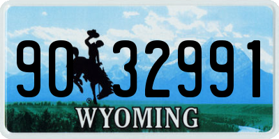 WY license plate 9032991
