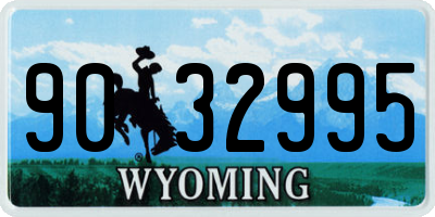 WY license plate 9032995