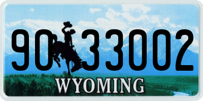 WY license plate 9033002