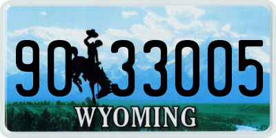 WY license plate 9033005