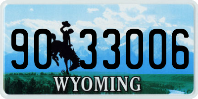 WY license plate 9033006