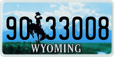 WY license plate 9033008