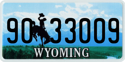 WY license plate 9033009