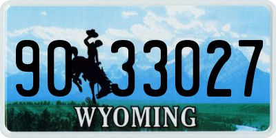 WY license plate 9033027