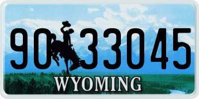 WY license plate 9033045