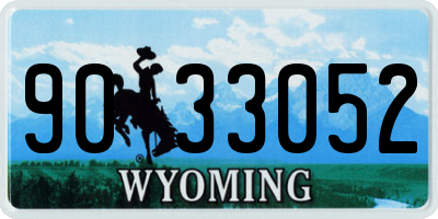 WY license plate 9033052