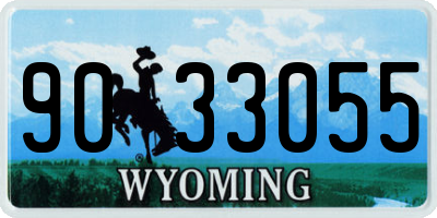 WY license plate 9033055