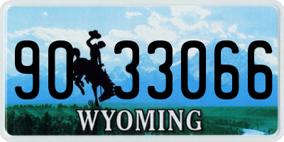 WY license plate 9033066