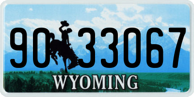 WY license plate 9033067