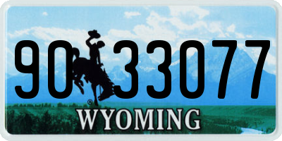 WY license plate 9033077