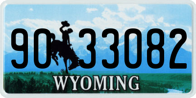 WY license plate 9033082