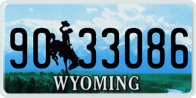 WY license plate 9033086