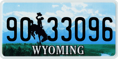 WY license plate 9033096