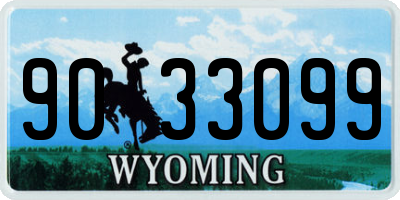 WY license plate 9033099