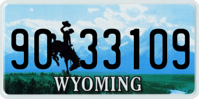 WY license plate 9033109