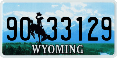 WY license plate 9033129