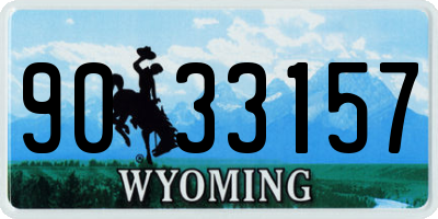 WY license plate 9033157