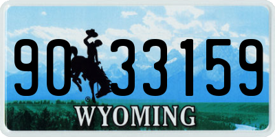 WY license plate 9033159
