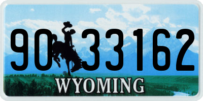 WY license plate 9033162