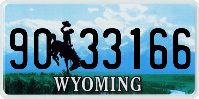 WY license plate 9033166