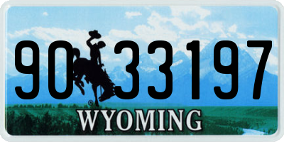 WY license plate 9033197