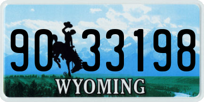 WY license plate 9033198
