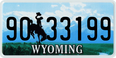 WY license plate 9033199