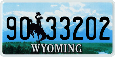 WY license plate 9033202