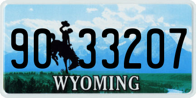 WY license plate 9033207