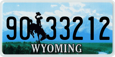 WY license plate 9033212